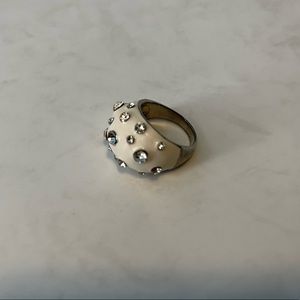 Diamond and Cream Ring